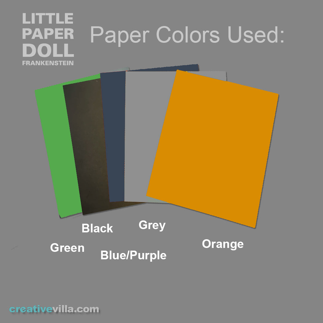 Little Paper Doll Frankenstein - DIY Low Poly Paper Model Template, Paper Craft