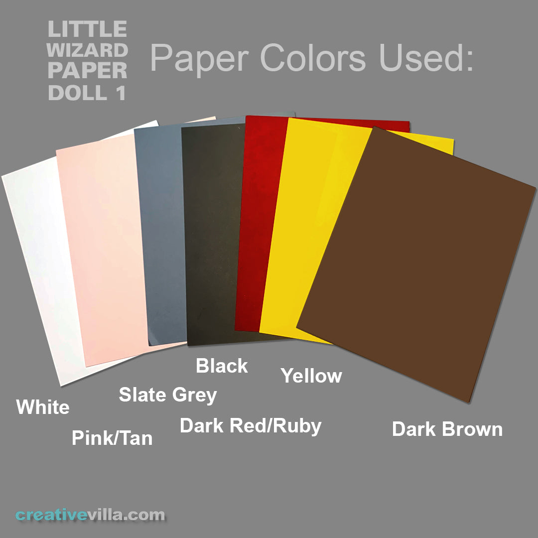 Little Wizard Paper Doll #1- DIY Low Poly Paper Model Template, Paper Craft