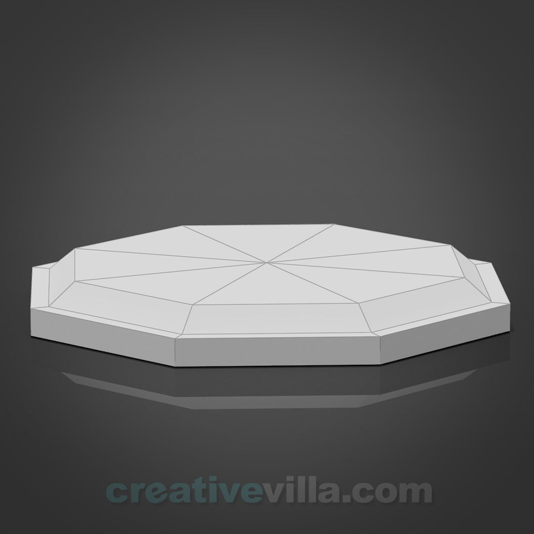 Display Base Platform DIY Low Poly Paper Model Template Paper Craft display-base-platform-diy-low-poly-paper-model-template-paper-craft