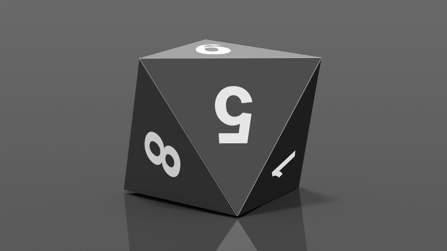 Octahedron - 8 Sided Die DIY Low Poly Paper Model Template, Paper Craft