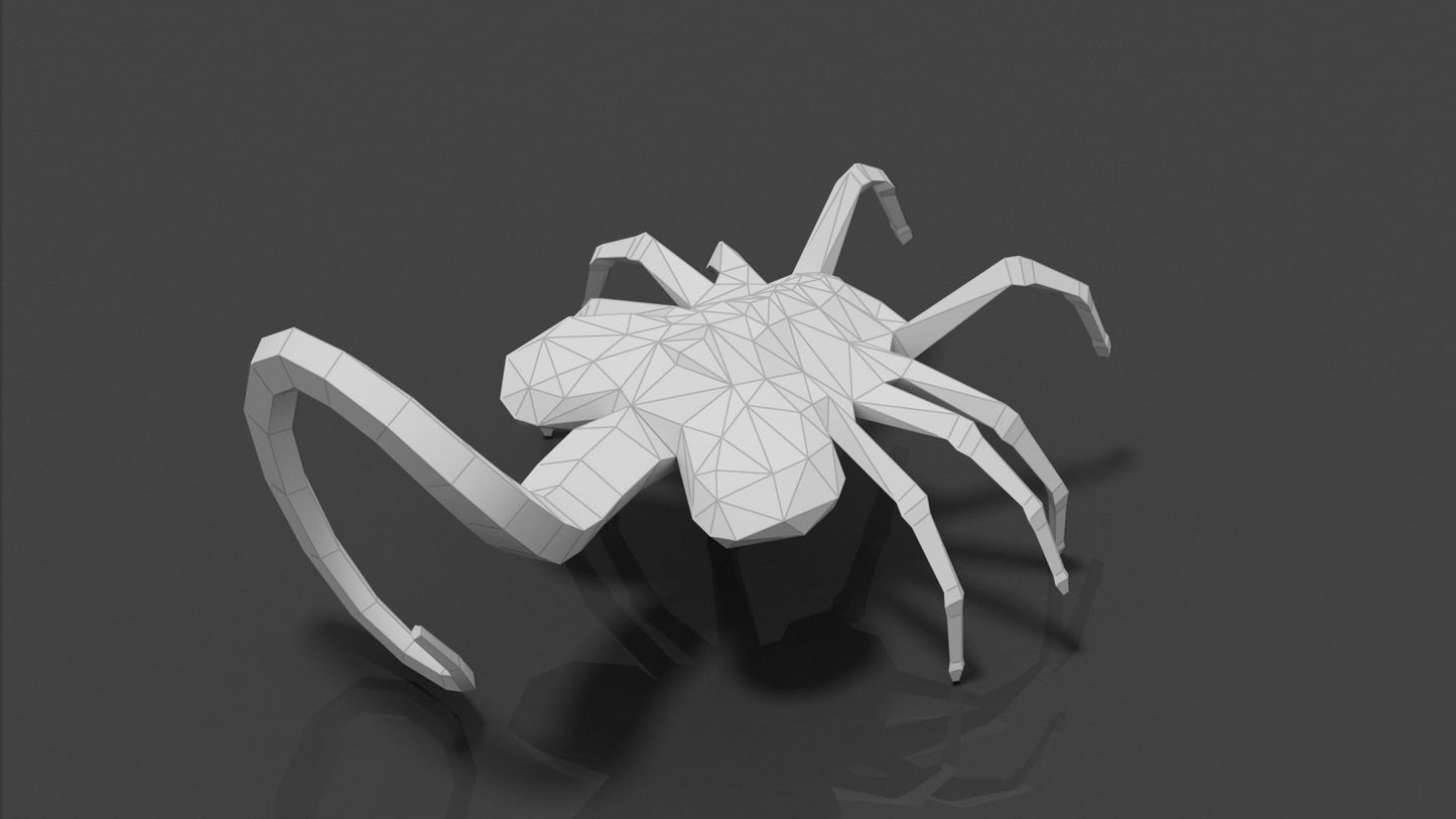 The Face Hugger DIY Low Poly Paper Model Template, Paper Craft