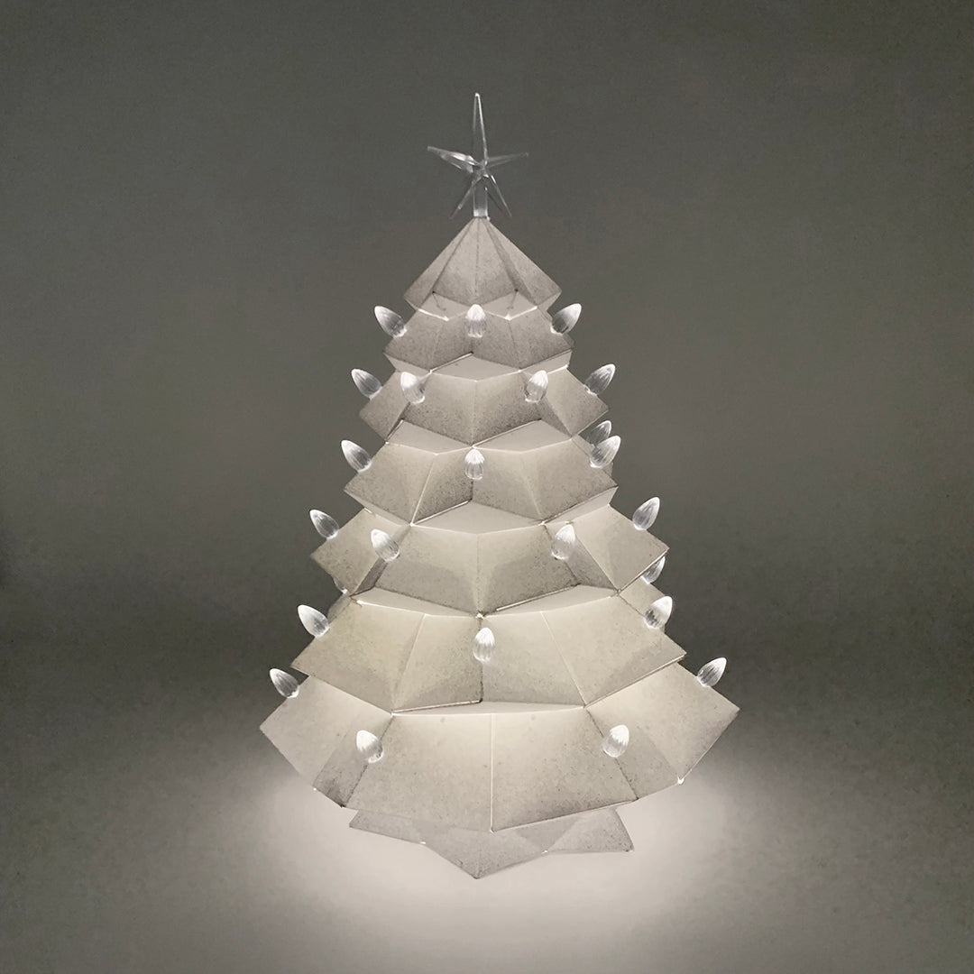 Christmas Tree Night Light DIY Low Poly Paper Model Template, Paper Craft