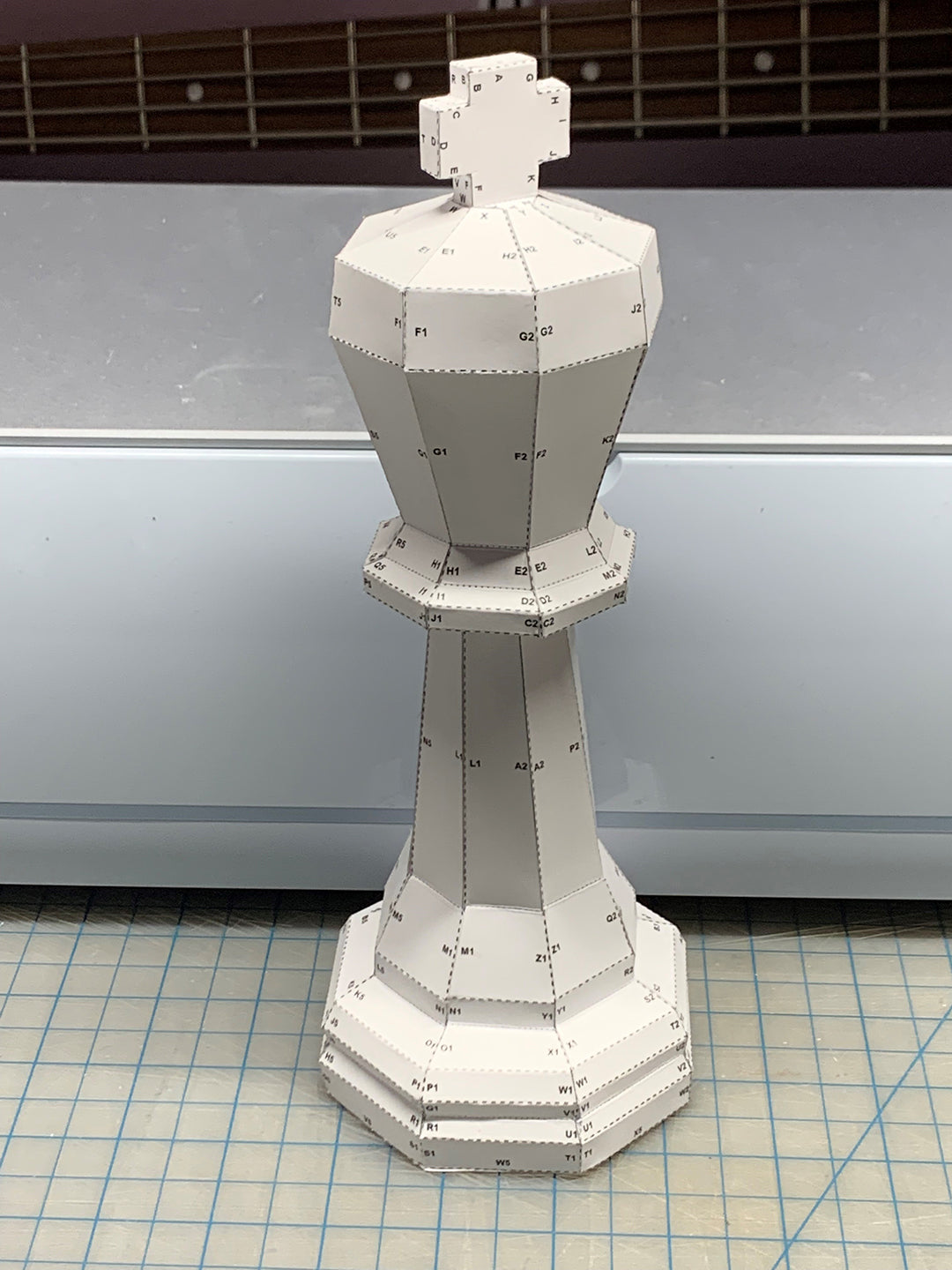 Giant Chess Piece - KING DIY Low Poly Paper Model Template, Paper Craft