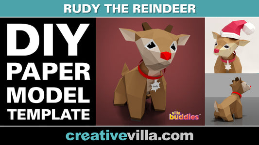 Villa Buddies - Rudy - DIY Paper Model Template Step by Step Assemble Video