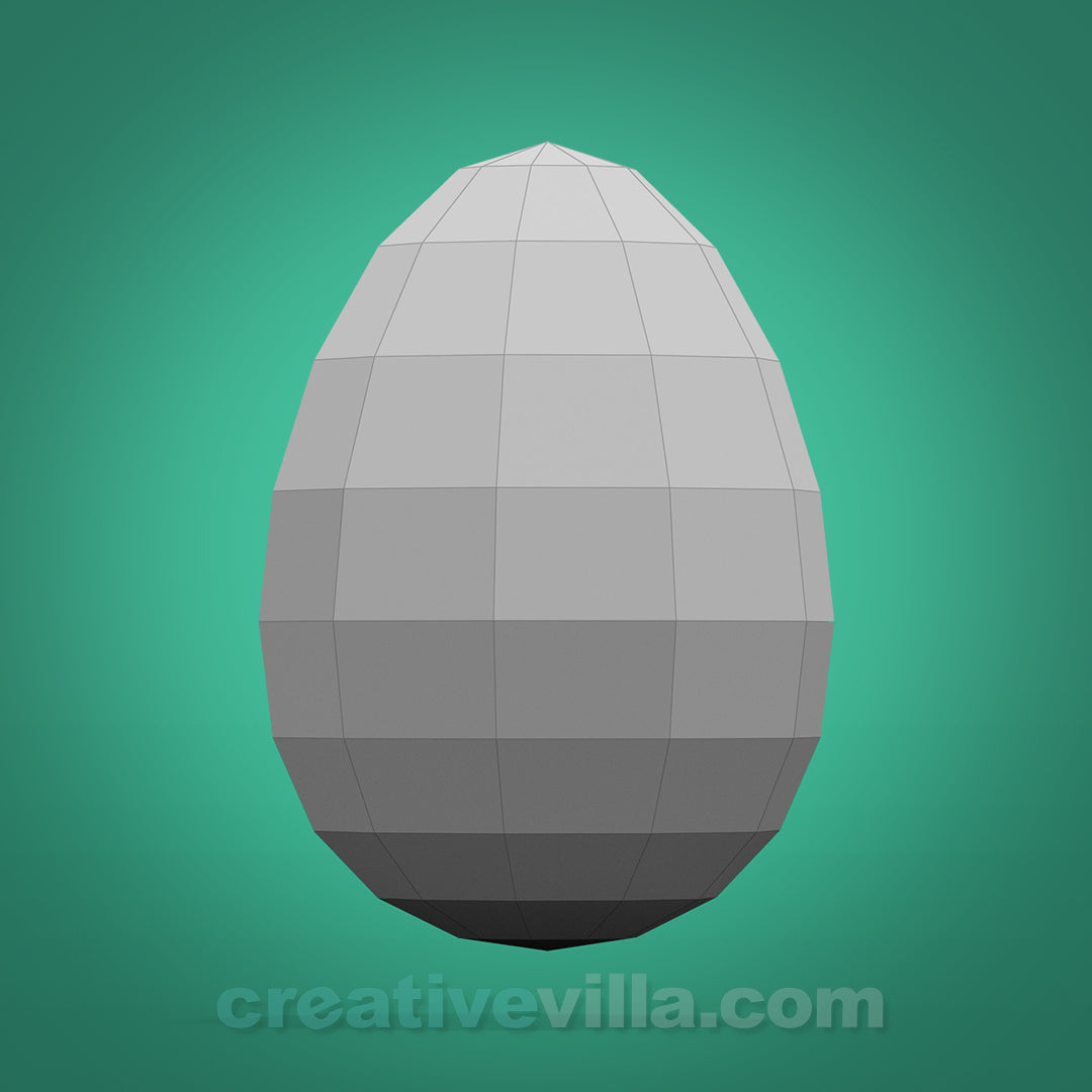 Dinosaur Egg (Night Light) DIY Low Poly Paper Model Template, Paper Craft