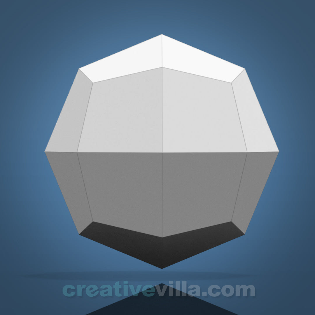 Icositetrahedron - 24 sided dice DIY Low Poly Paper Model Template, Paper Craft