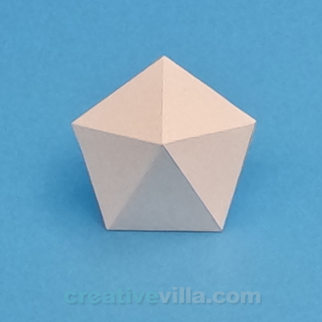 Decahedron - 10 Sided Dice DIY Low Poly Paper Model Template, Paper Craft