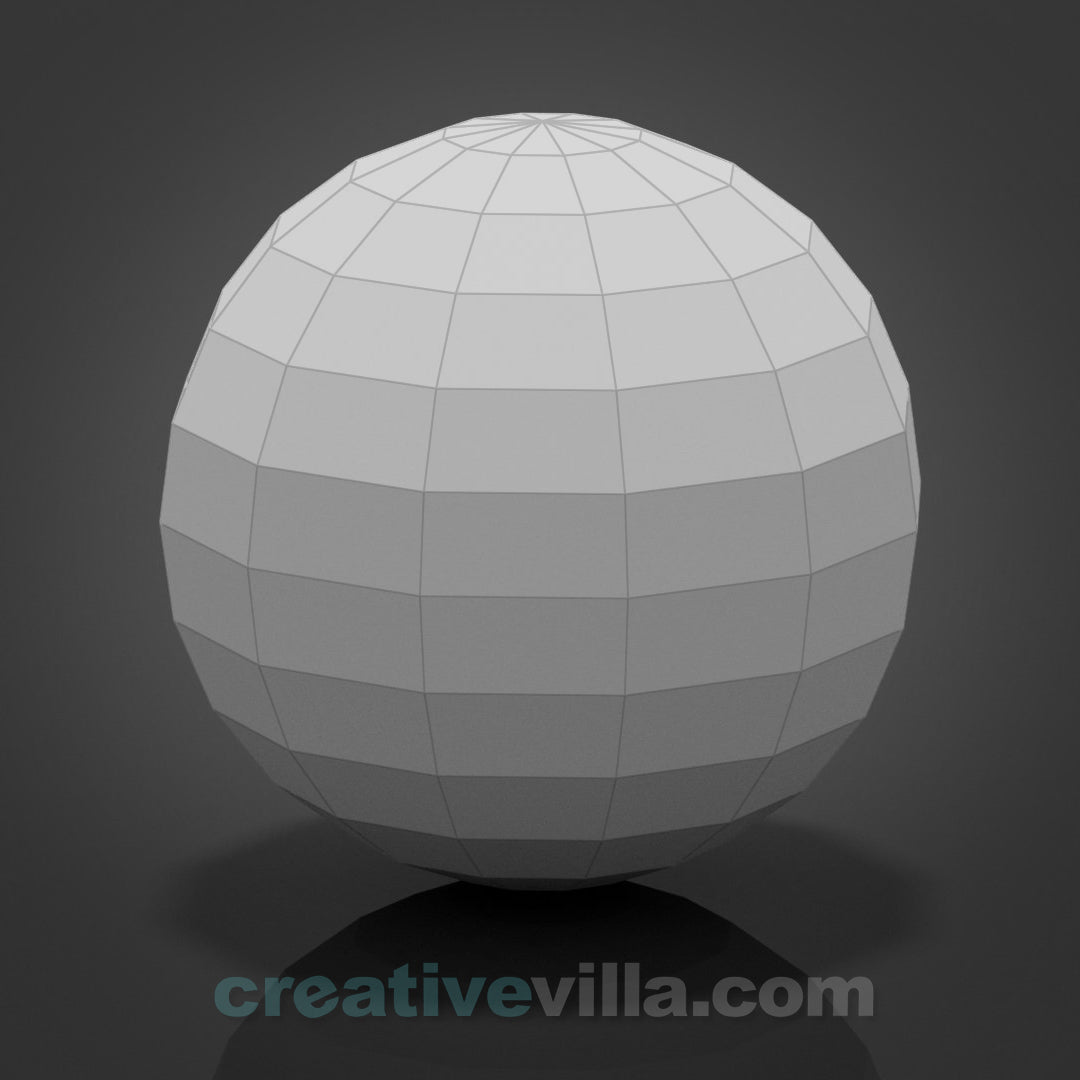 Planet - Sphere - Ball DIY Low Poly Paper Model Template, Paper Craft